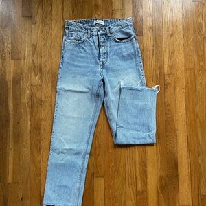 Light Blue Classic Distressed Highwaisted Jeans